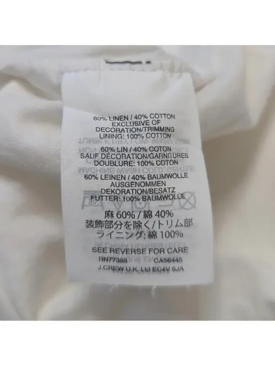 J. Crew linen cotton empire waist embroidered maxi dress - Picture 6 of 7